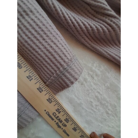 We The Free Large Dahlia Waffle Knit Flared Sleeve Thermal Grunge Slouchy Top - Picture 5 of 7